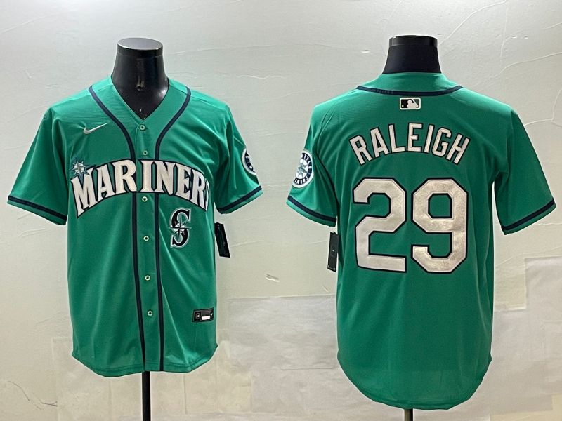 Men Seattle Mariners #29 Raleigh Green Game 2025 Nike MLB Jersey style 1